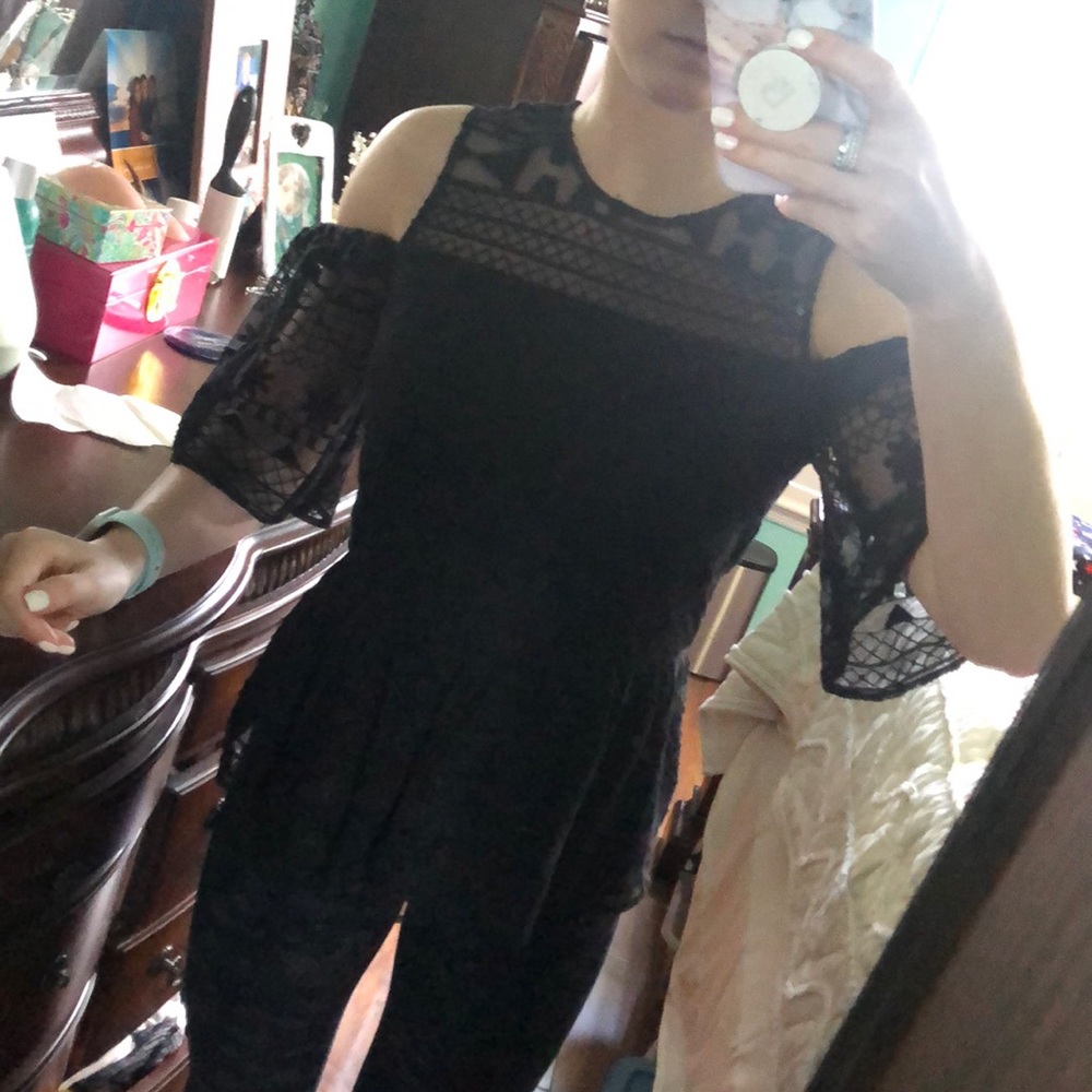Parker Black peplum top